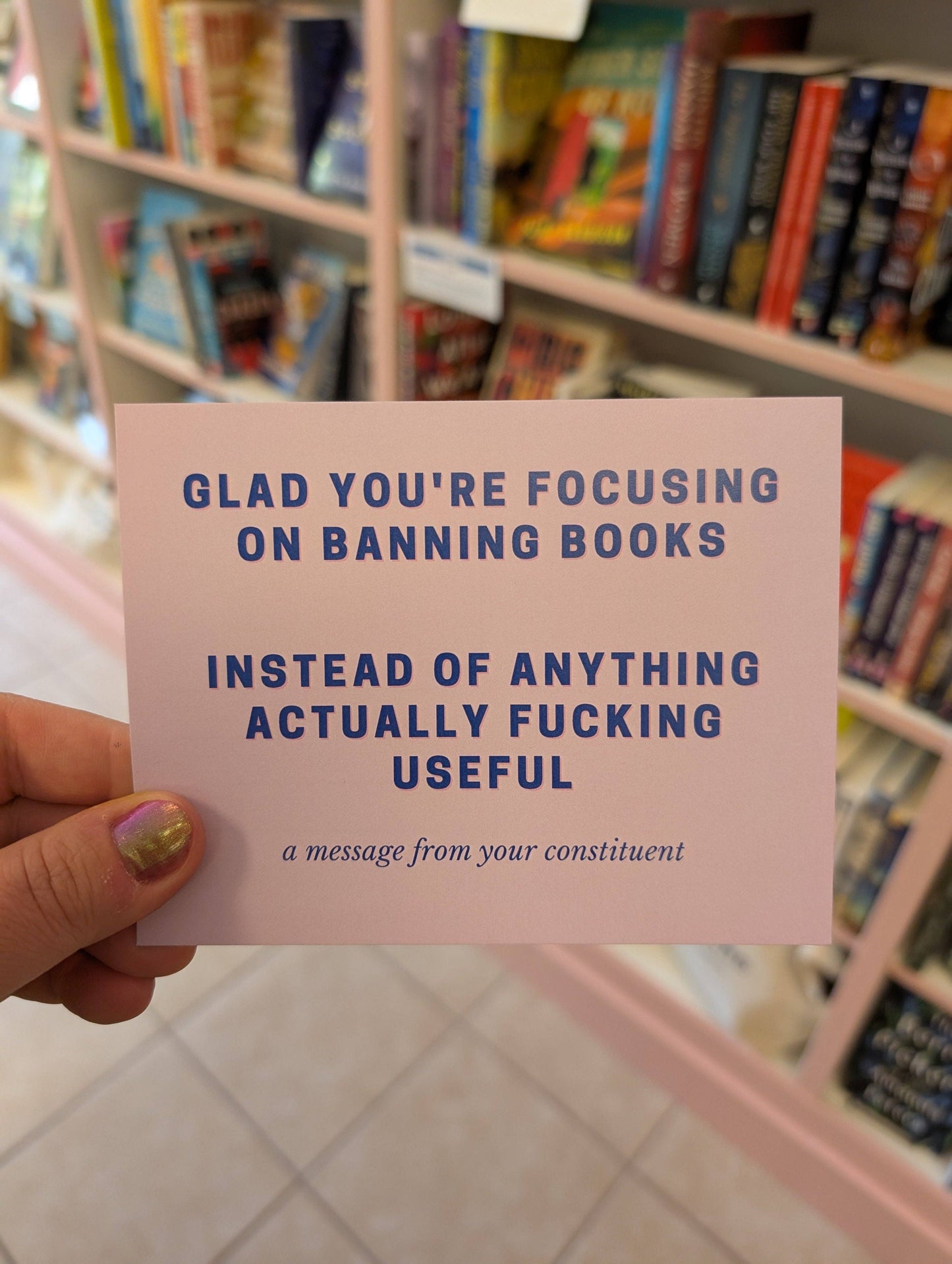 Strong Feelings Press - Glad You're Focusing On Banning Books