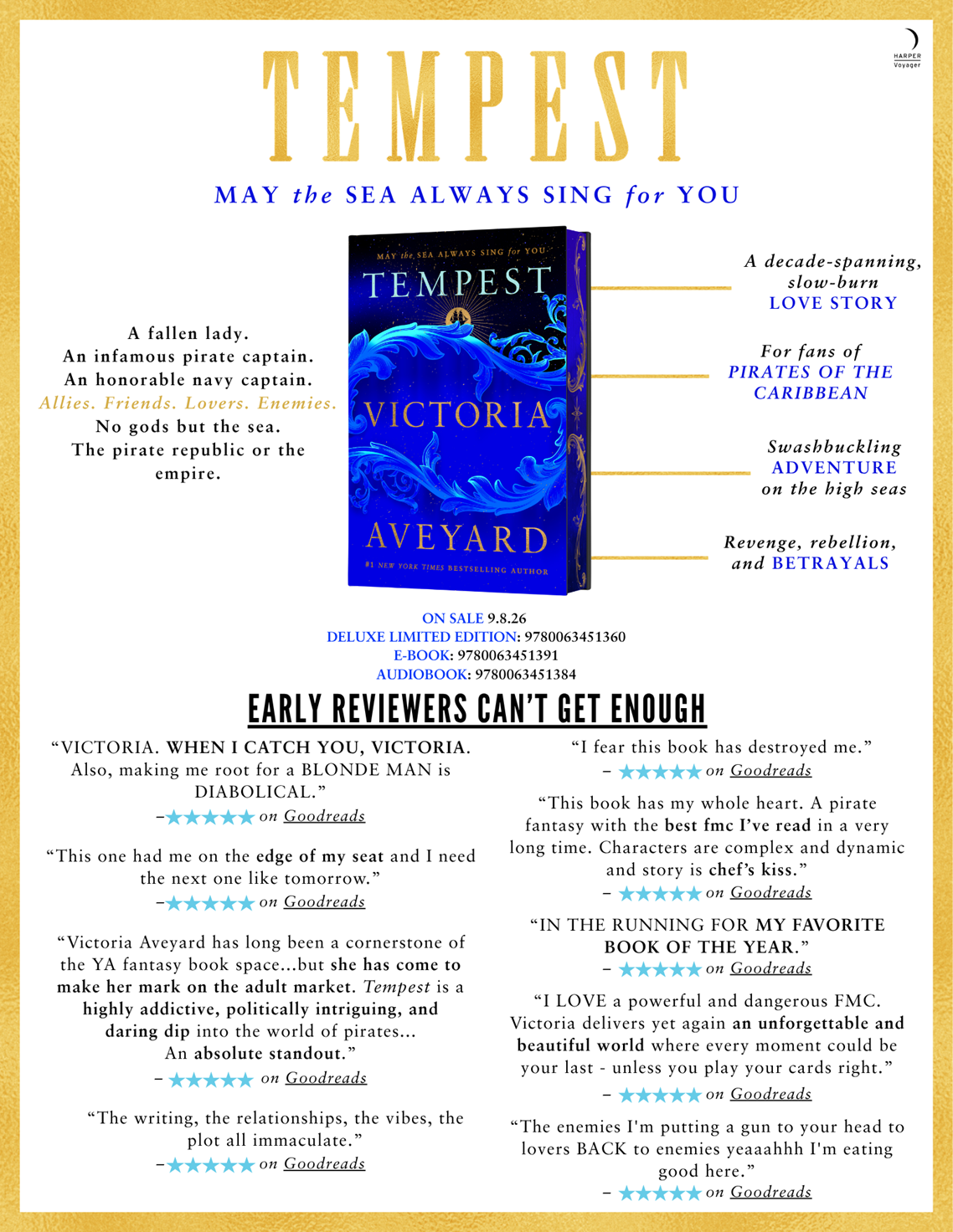 PREORDER: Tempest (Deluxe Limited Edition): A Novel (The Lyrian Sea) by Victoria Aveyard