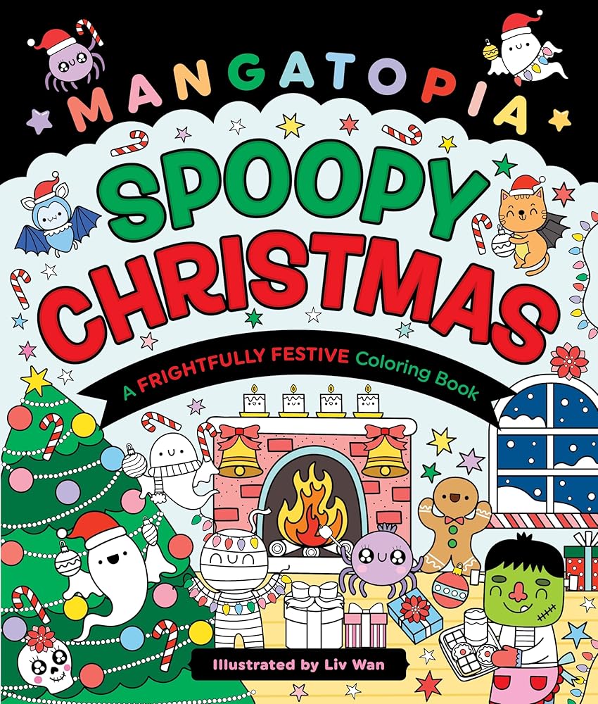 Mangatopia: Spoopy Christmas: A Frightfully Festive Coloring Book cover image