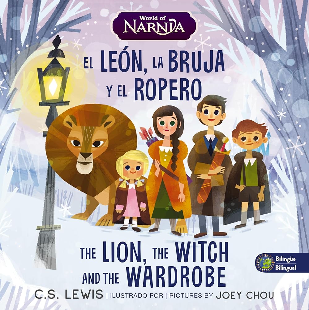 The Lion, the Witch, and the Wardrobe/ El león, la bruja y el ropero, Bilingual Board Book (Las Crónicas de Narnia) (Spanish Edition) cover image