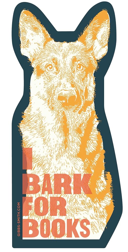 I Bark for Books German Shepherd Sticker (Pack of 6) (Gibbs Smith Stickers) cover image