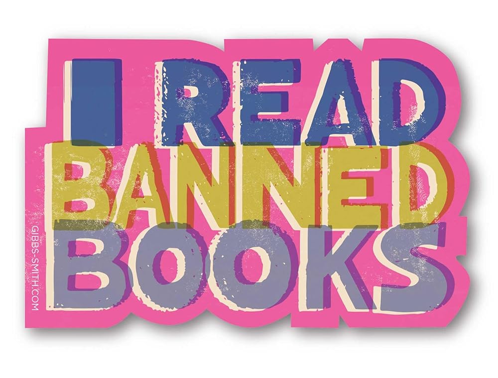 Pink I Read Banned Books Sticker (Pack of 6) cover image