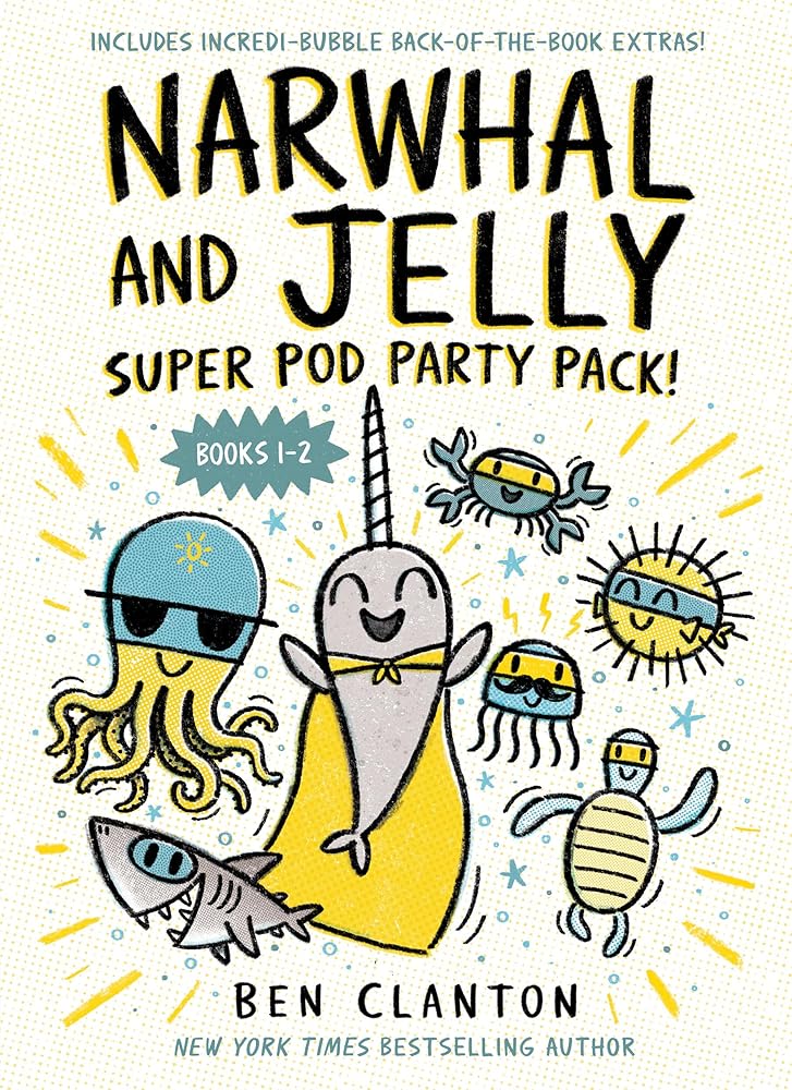 Narwhal and Jelly: Super Pod Party Pack! (Paperback books 1 & 2) (A Narwhal and Jelly Book) cover image