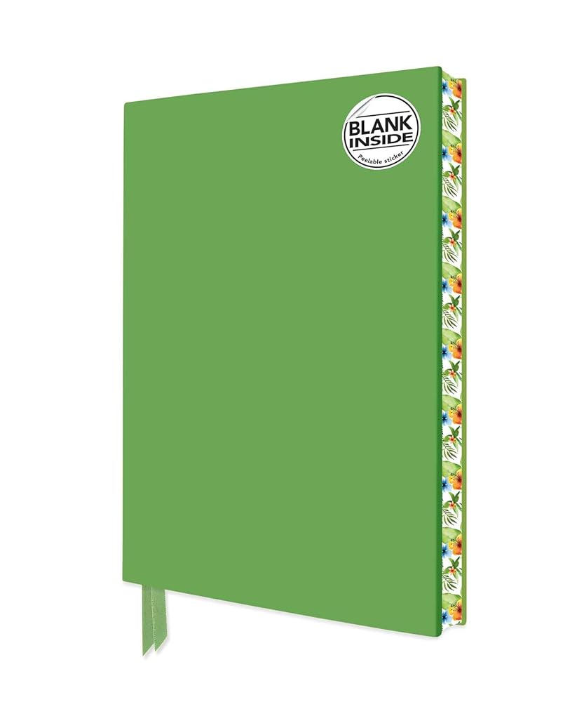 Spring Green Blank Artisan Notebook (Flame Tree Journals) (Blank Artisan Notebooks) cover image