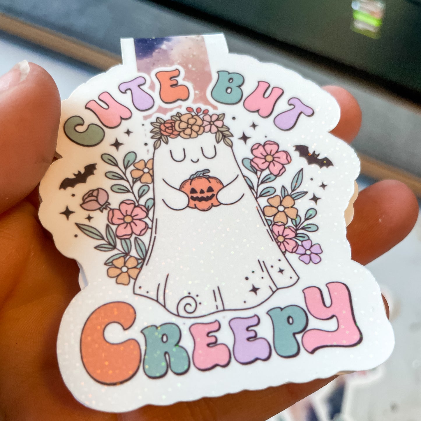 Cute but Creepy Cute Ghost Magnetic Bookmark