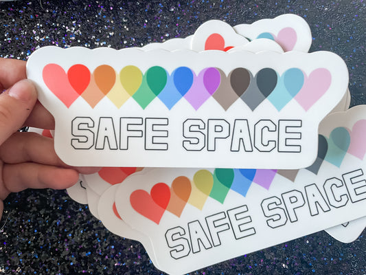 Safe Space Waterproof and Weatherproof Vinyl Sticker
