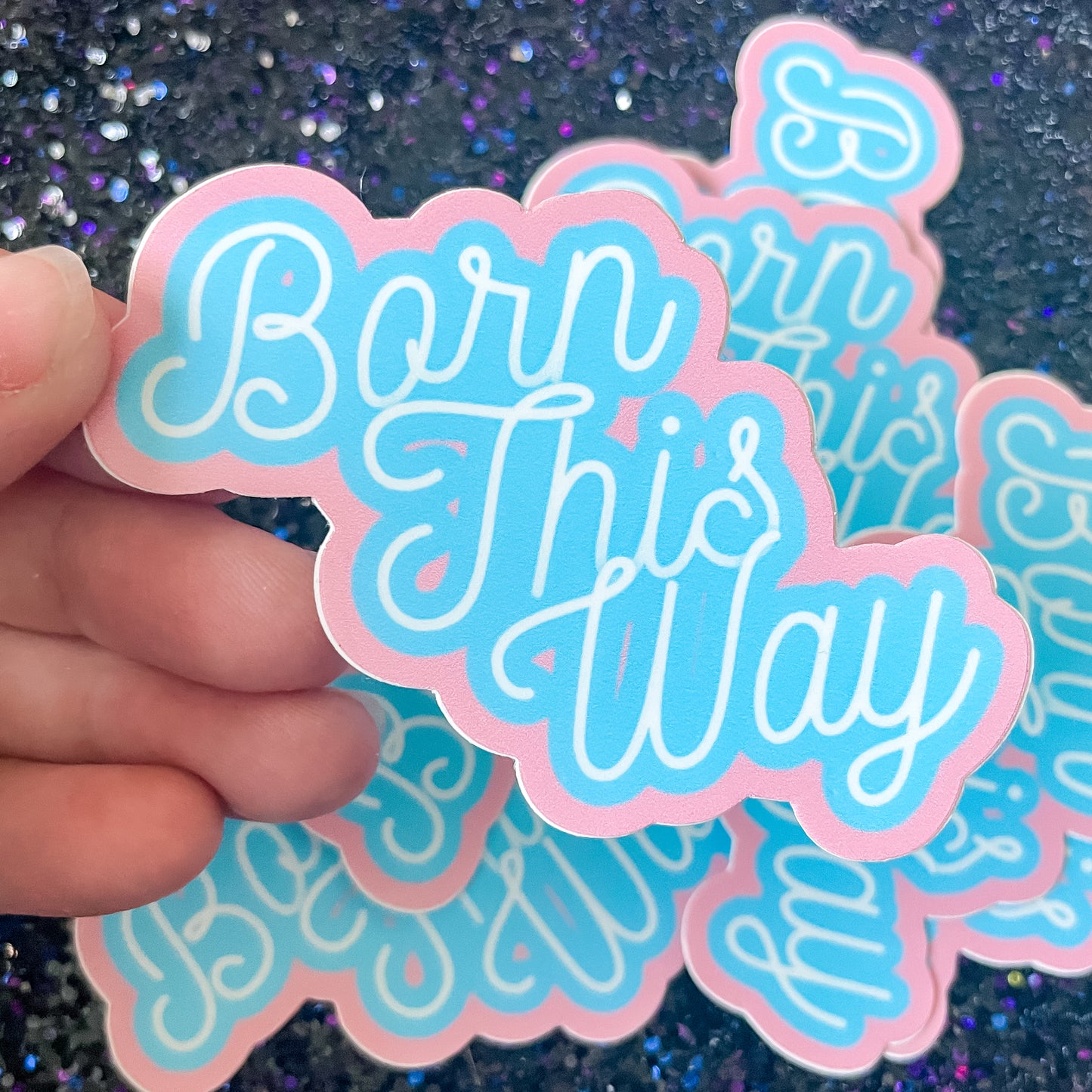 Born this Way Transgender Waterproof and Weatherproof Vinyl Sticker