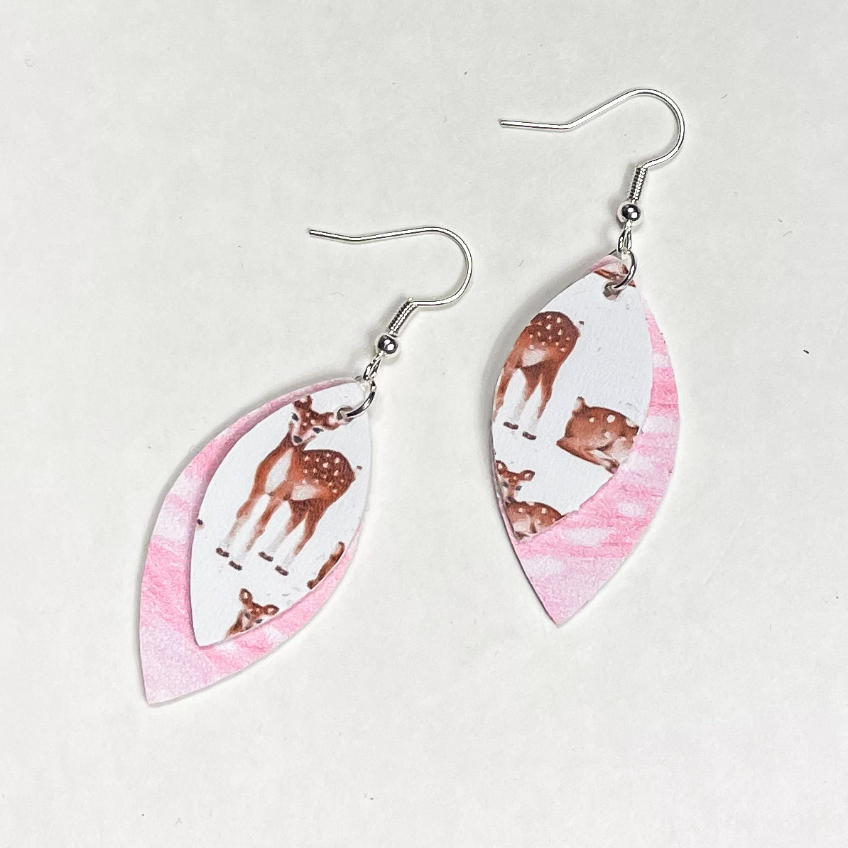 Oh, Deer! Layered Earrings | Rebecca Style Dangle Earrings | Layered Oval Shape