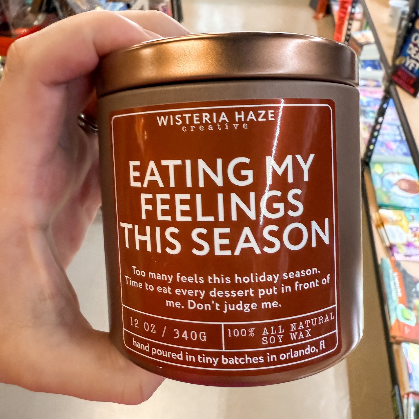 Wisteria Haze: Eating My Feelings This Season 12 Oz Candle