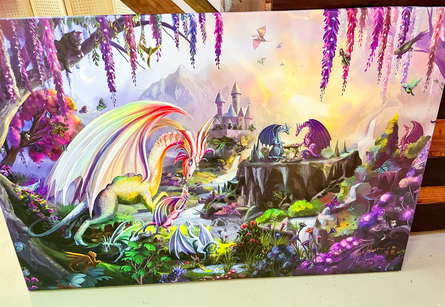 Rose Khan: Dragon Valley Large Canvas Print (30x48 in) - SIGNED by Artist