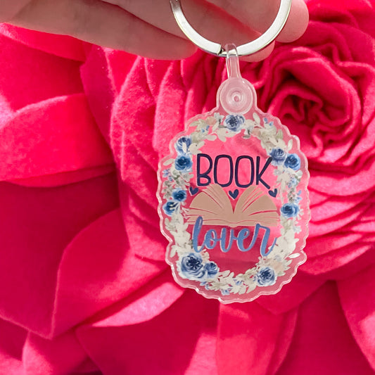 Book Lover Clear Keychain