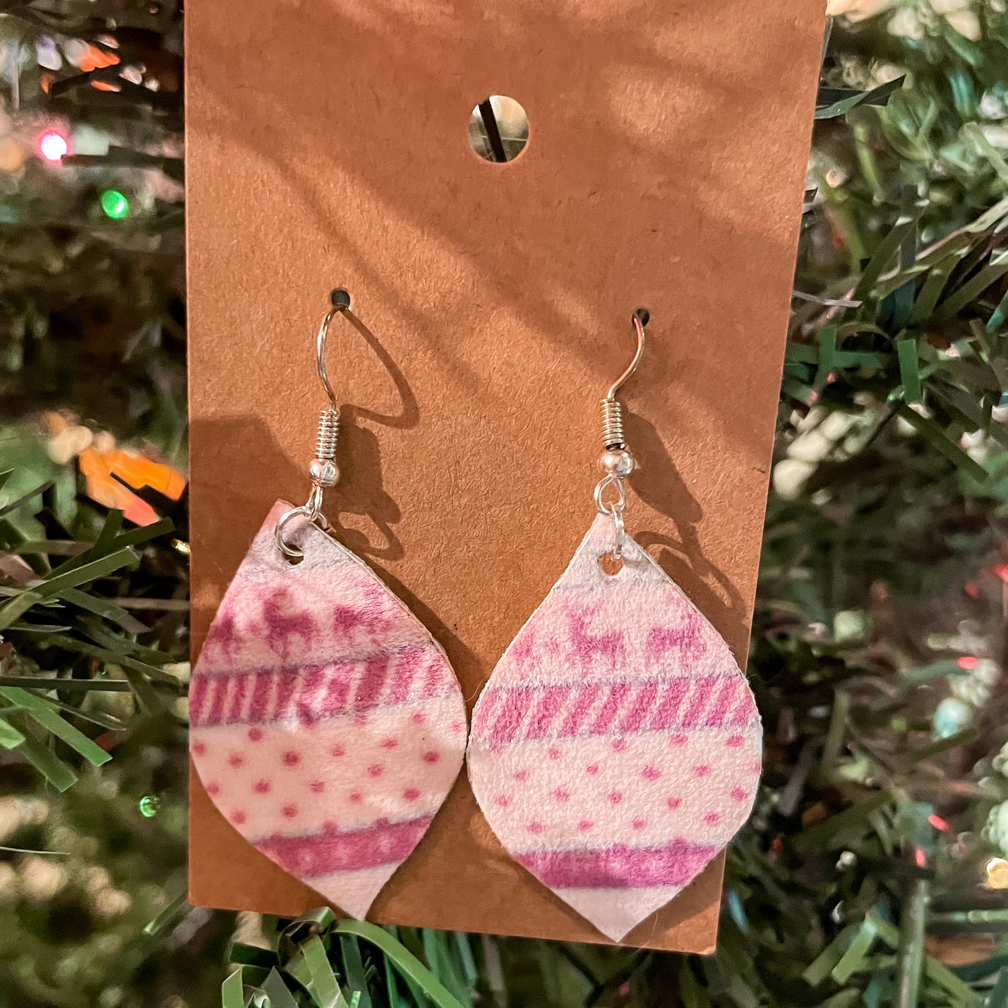 Pink Sweater Collection Earrings | Heather Style Dangle Earrings | Layered Bell Petal Shape