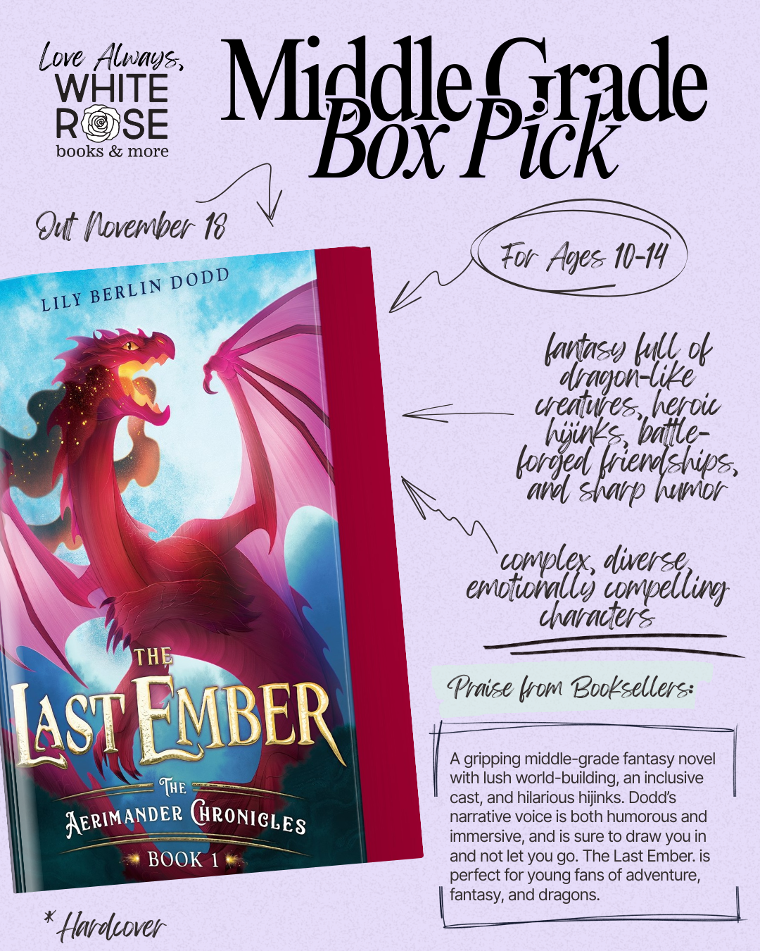 Middle Grade Book Subscription Box: November Selection: The Last Ember: The Aerimander Chronicles Book 1 (The Aerimander, 1) by Lily Berlin Dodd