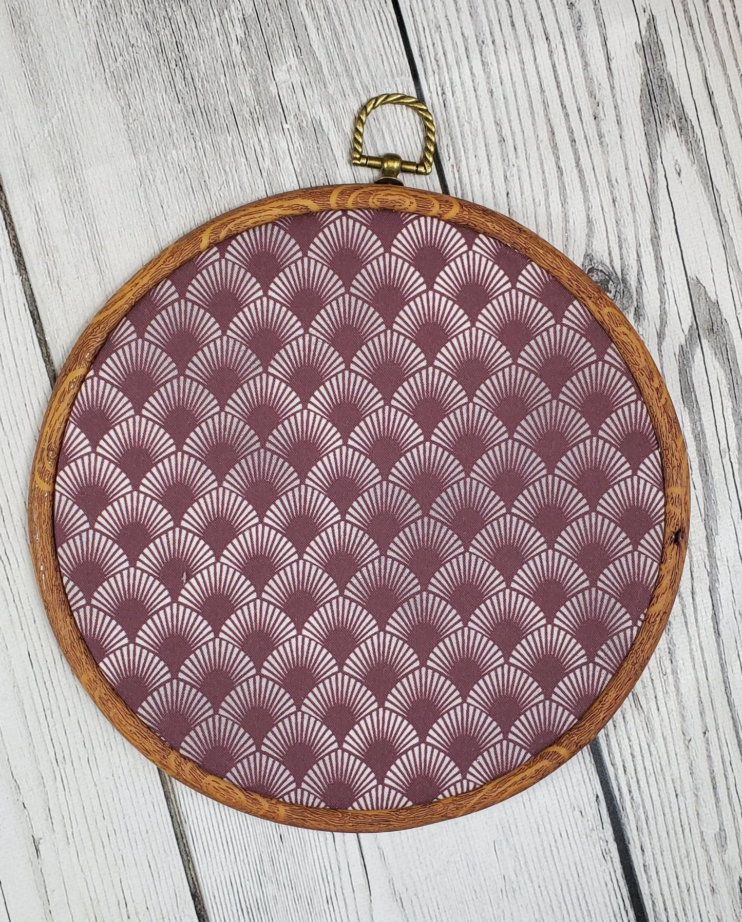 Deco/Roaring 20's Pin Hoop - Maroon and Silver Pattern - bibliophileprints