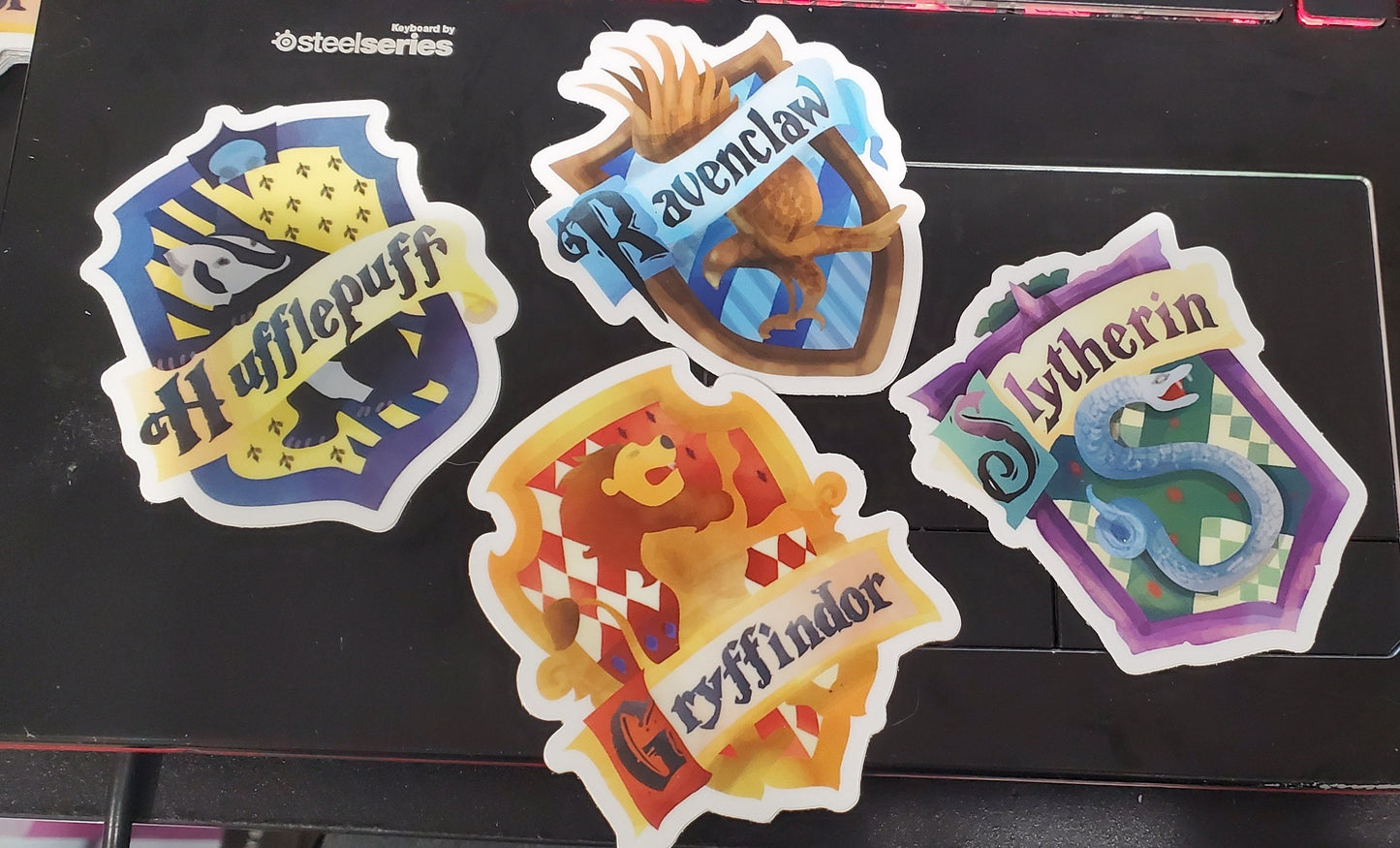 Hogwarts House Stickers - Vinyl Sticker - bibliophileprints