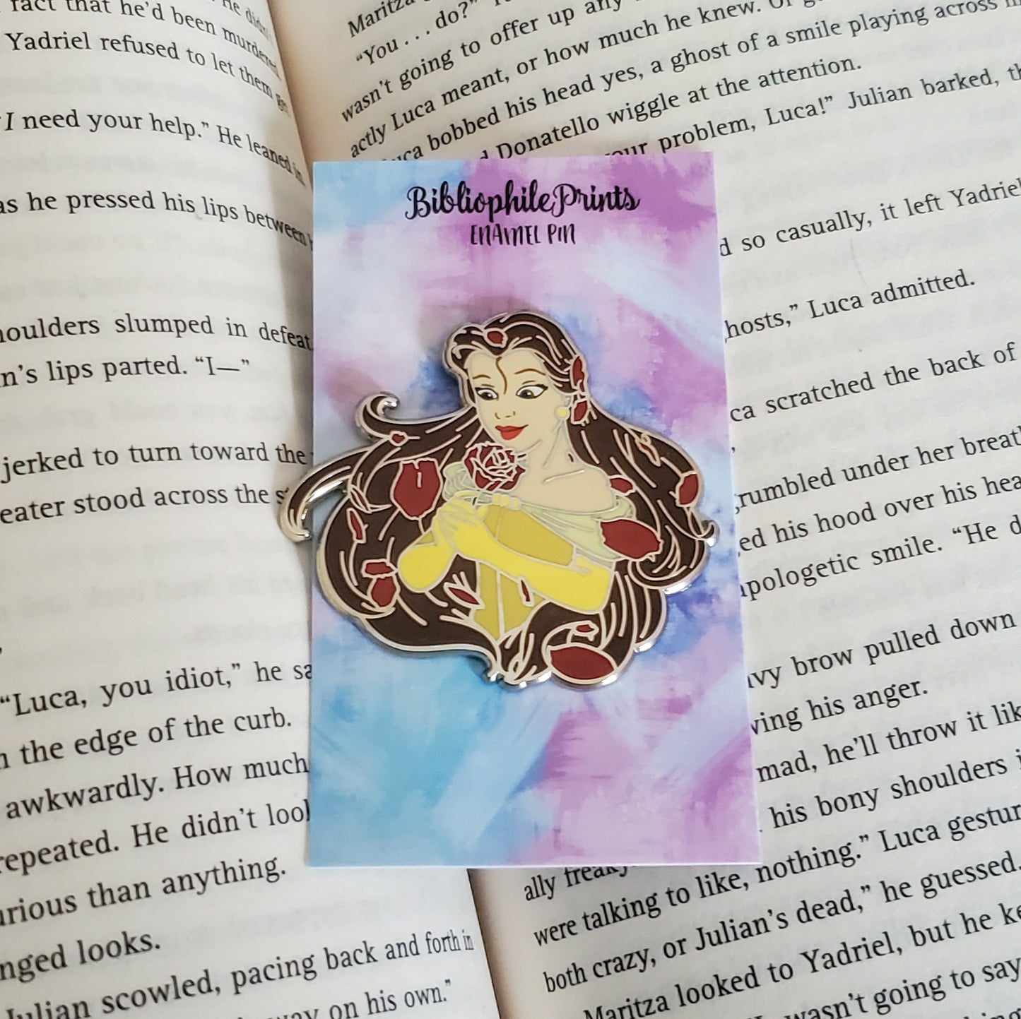 Power Series : Bookish Princess Enamel Pin and Sticker
