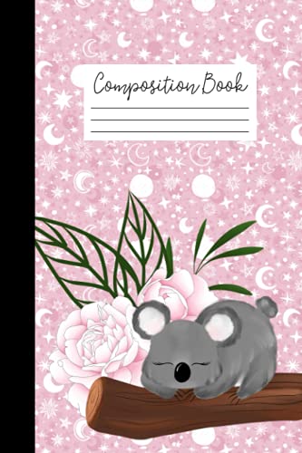 Composition Book: Koala Composition Notebook, 6x9 in, A5, 100 pages, College Ruled Lined Journal
