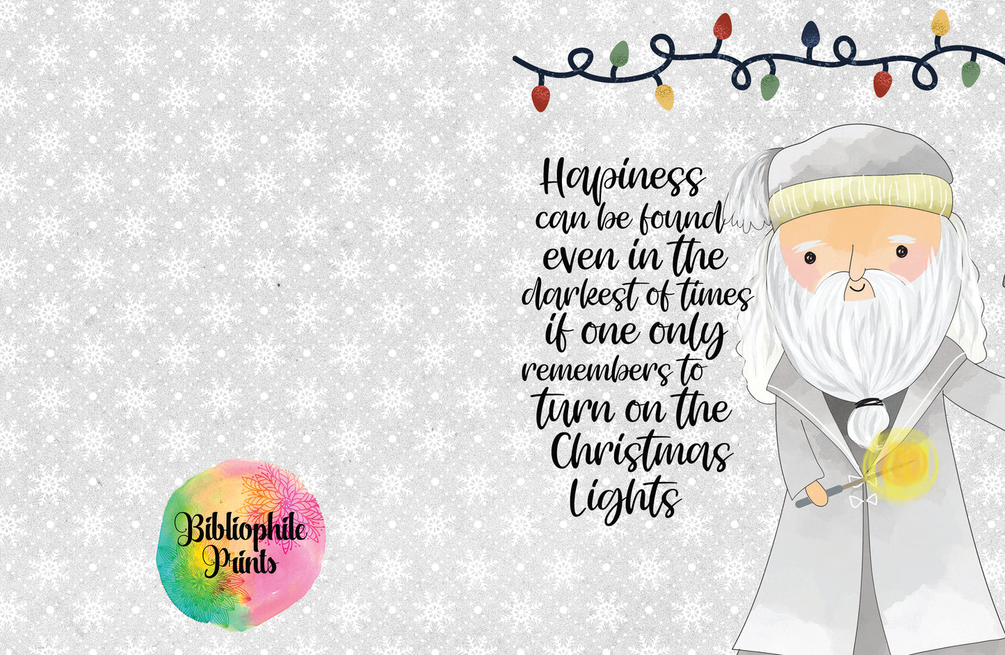 Wizard Headmaster Christmas Greeting Card