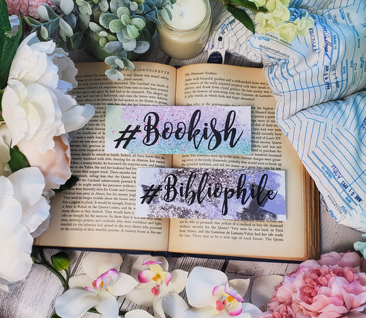 Glam Bookish/Bibliophile Double Sided Bookmark