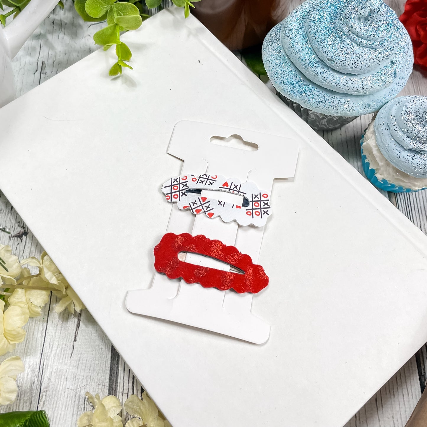 Valentine's Day Hair Clip Snap Clip Sets | Handmade Hair Accessories | Valentine's Inspired Hair Clips