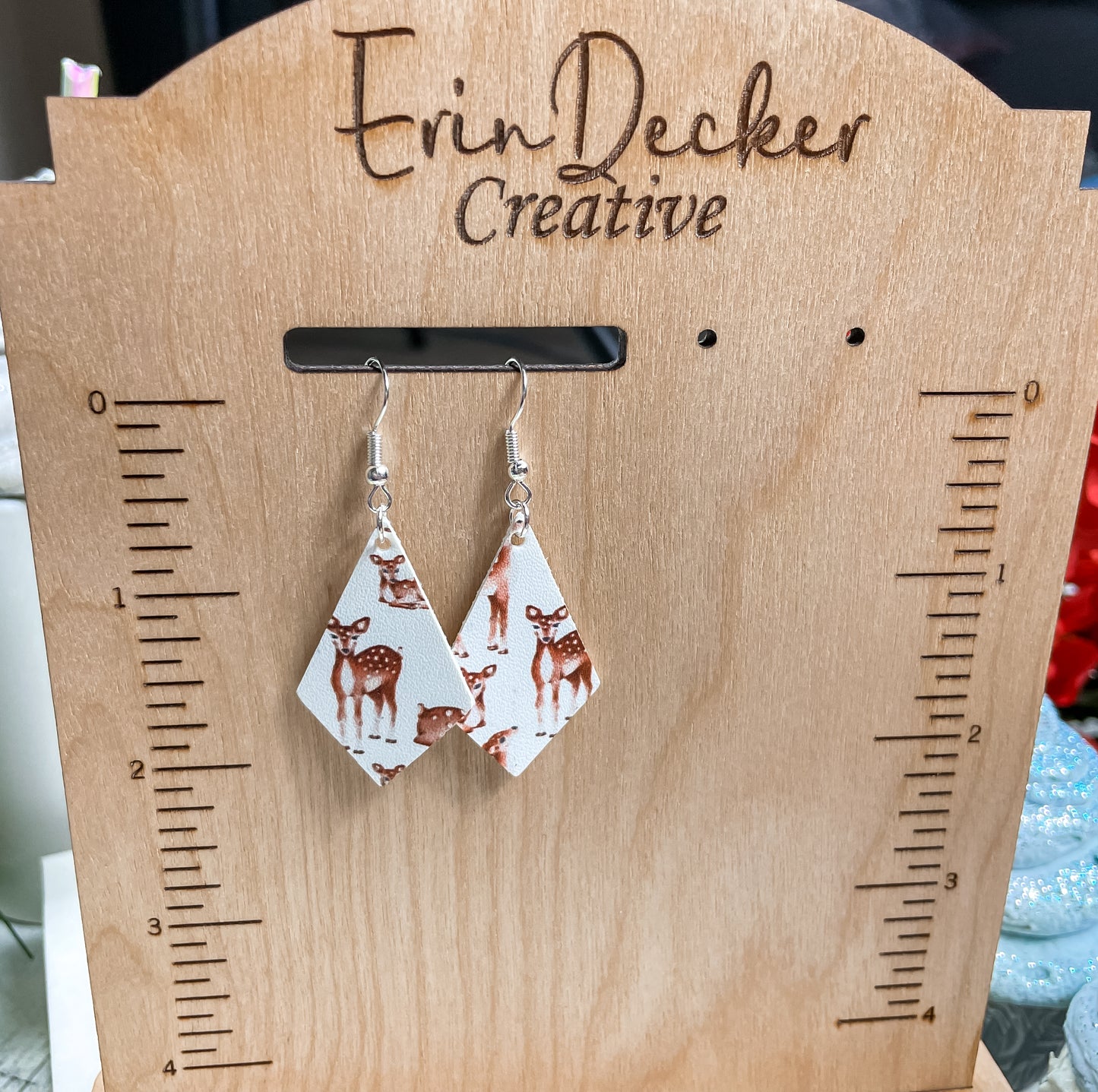 Oh, Deer Earring Collection | Betty Style Dangle Earrings | Diamond Shaped Hook Earrings