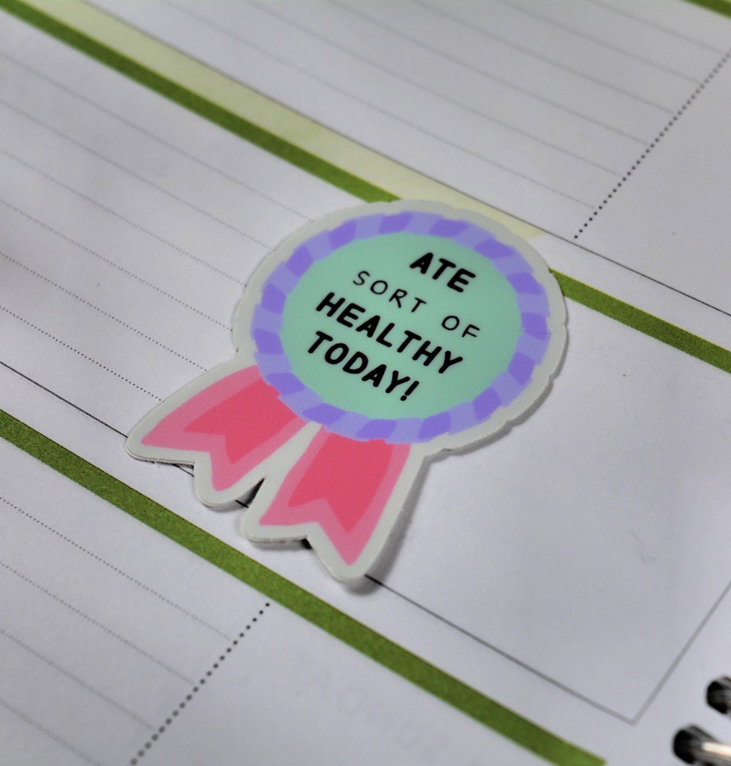 Adulting Award - Eating Healthy Sticker - Vinyl Sticker - Planner Sticker - Computer Decal - bibliophileprints