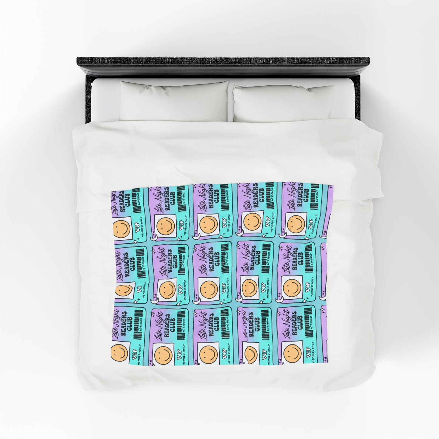 Late Night Readers Library Card Velveteen Plush Blanket (Available Online Only)