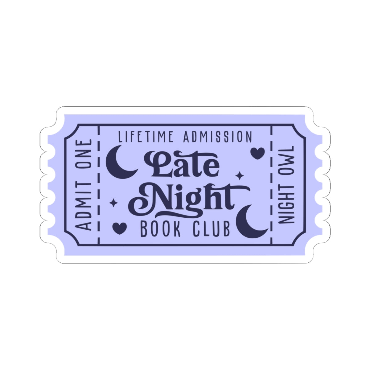 Late Night Book Club Ticket Kiss-Cut Stickers (Available Online Only)