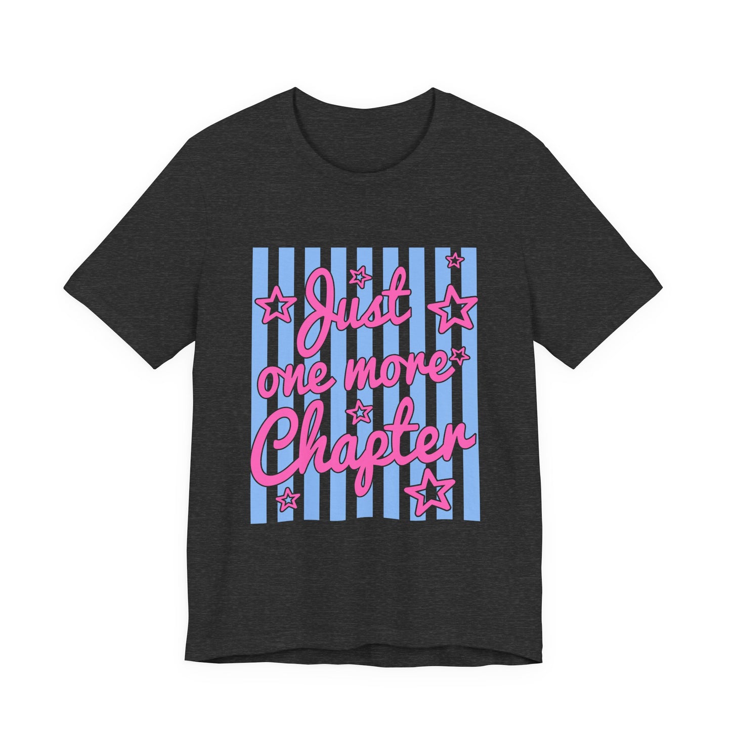 Just One More Chapter Tee — Coquette Blue & Pink Book Lover T-Shirt
