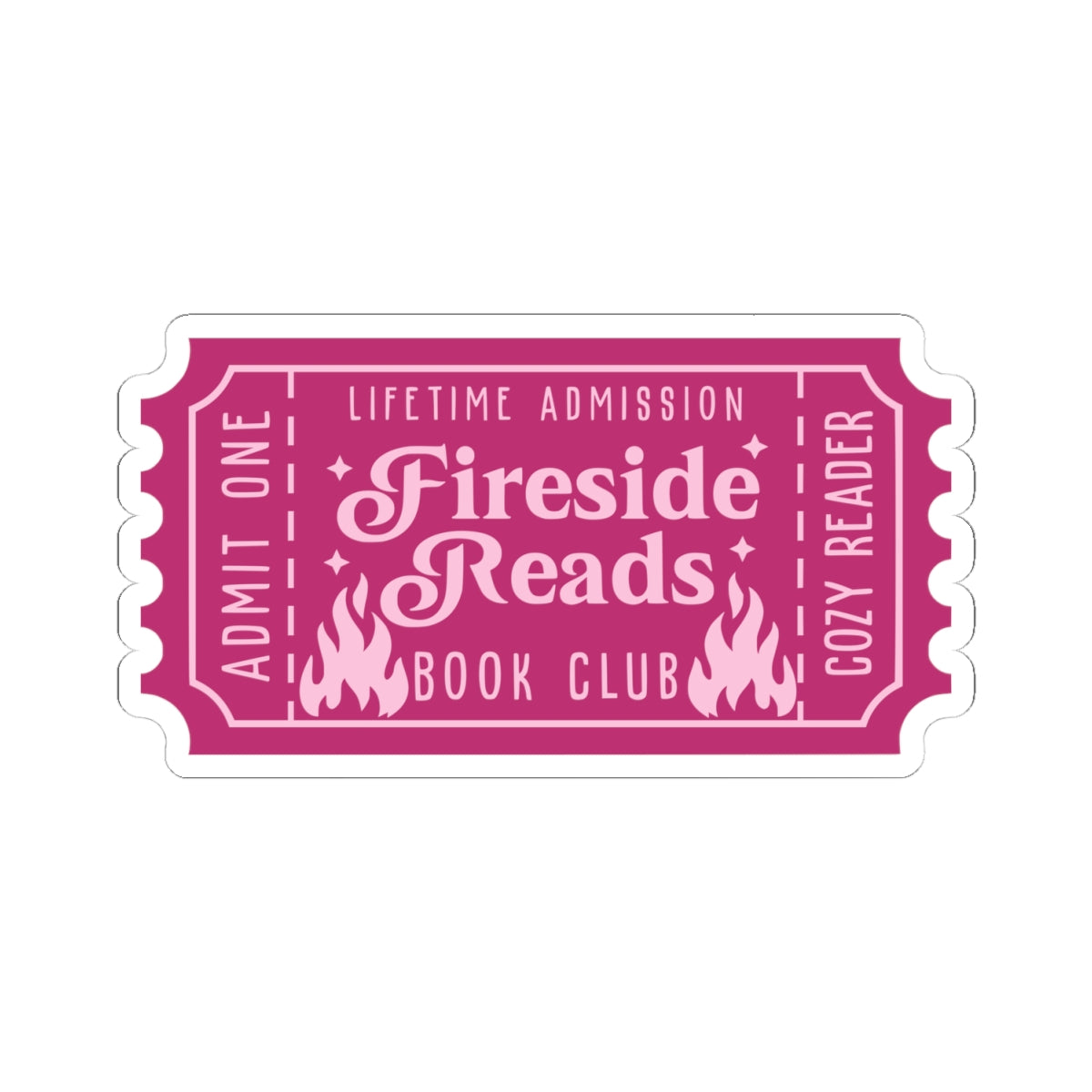 Fireside Reads Book Club Ticket Kiss-Cut Stickers (AVAILABLE ONLINE ONLY)