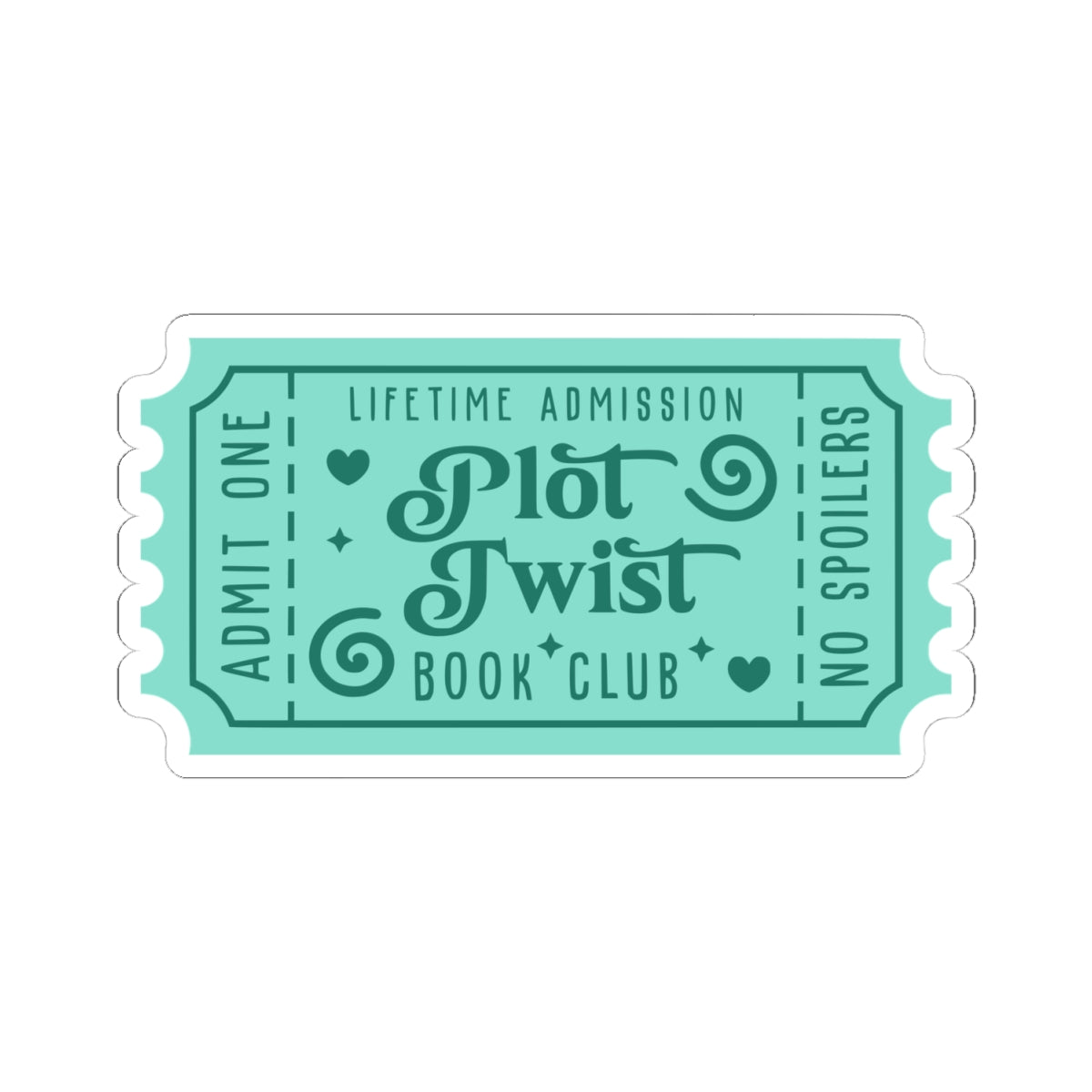 Plot Twist Book Club Ticket Kiss-Cut Stickers (Available Online Only)