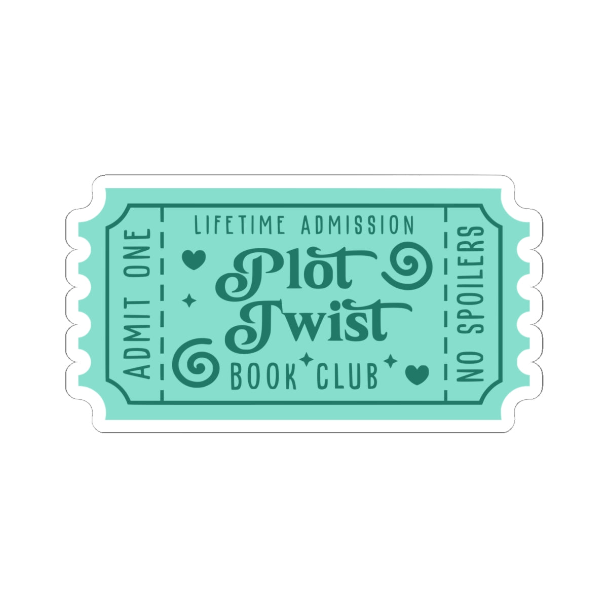 Plot Twist Book Club Ticket Kiss-Cut Stickers (Available Online Only)