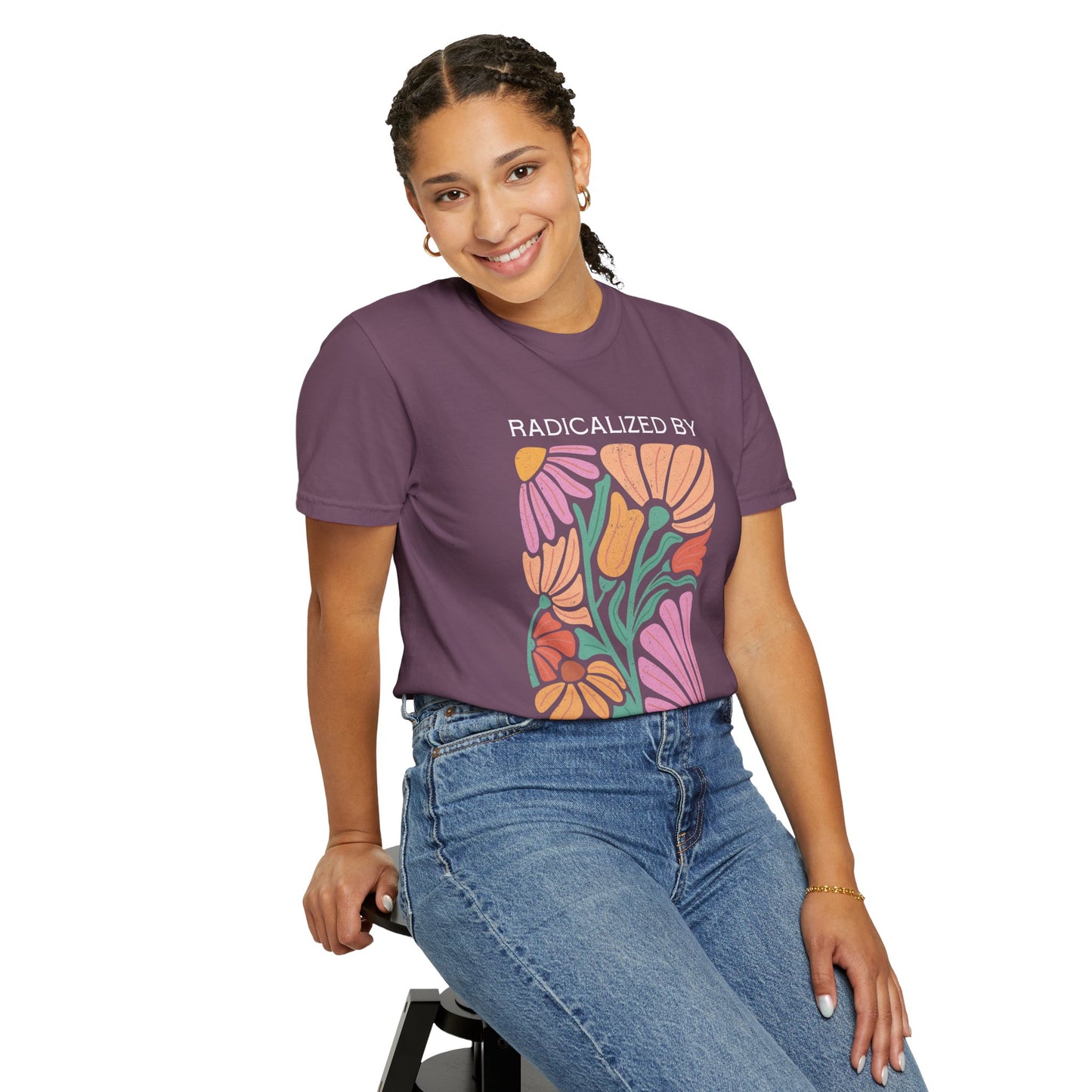 Radicalized by Human Decency Floral T-Shirt