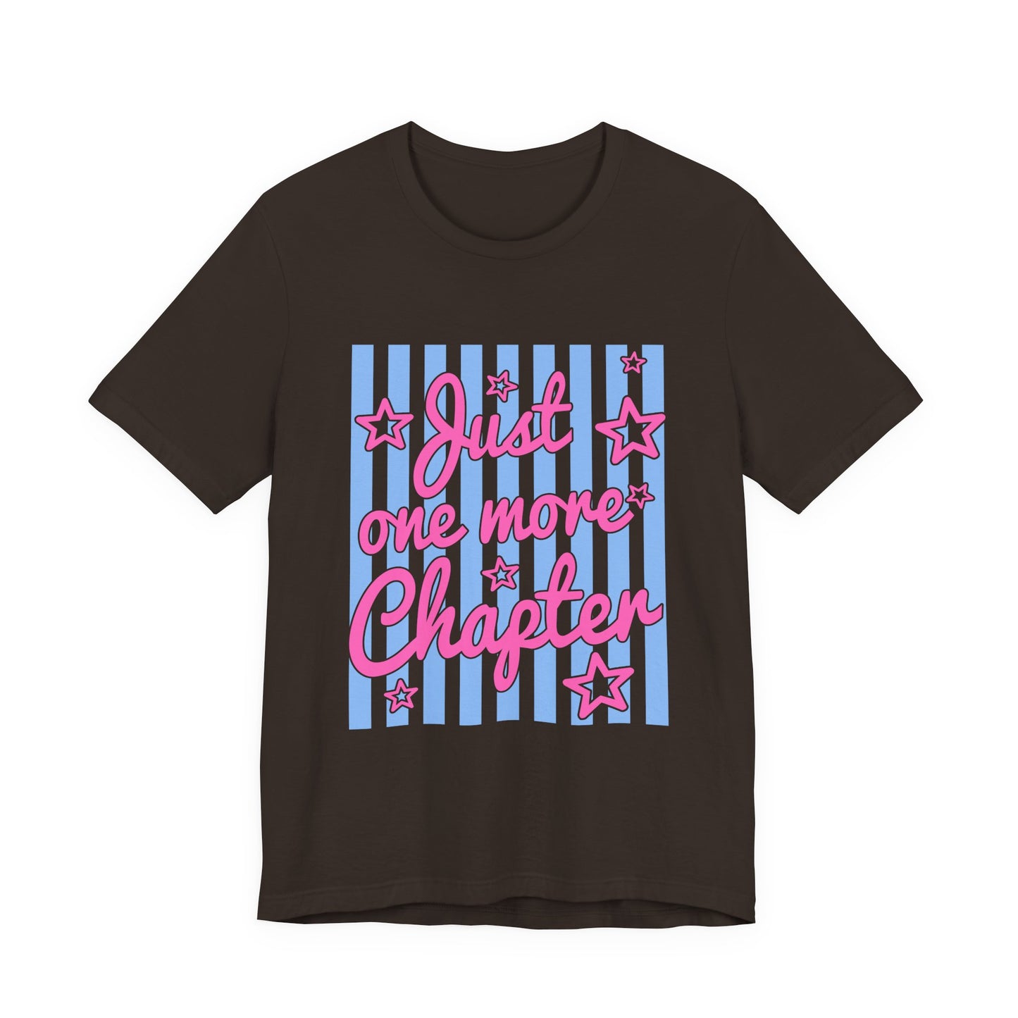 Just One More Chapter Tee — Coquette Blue & Pink Book Lover T-Shirt