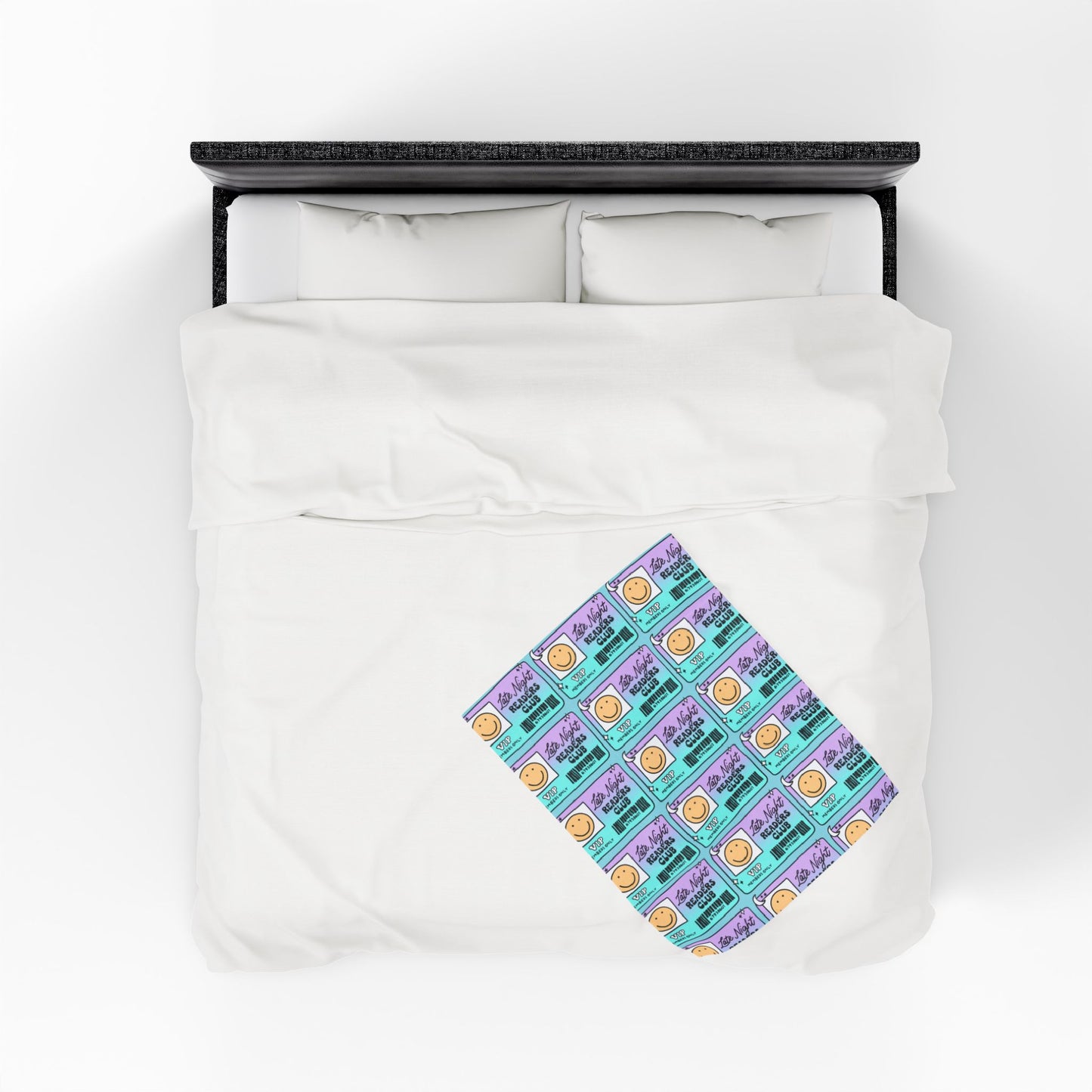 Late Night Readers Library Card Velveteen Plush Blanket (Available Online Only)