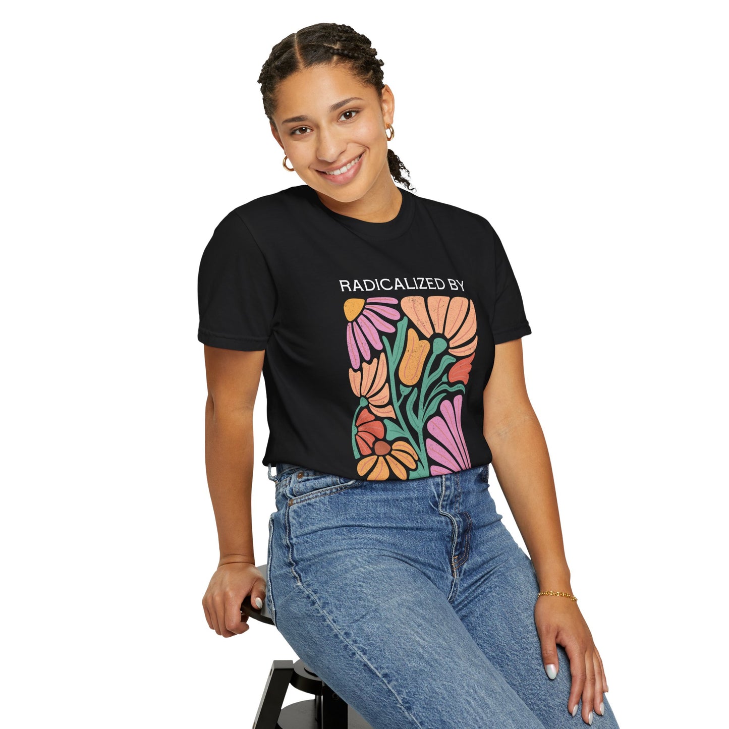 Radicalized by Human Decency Floral T-Shirt