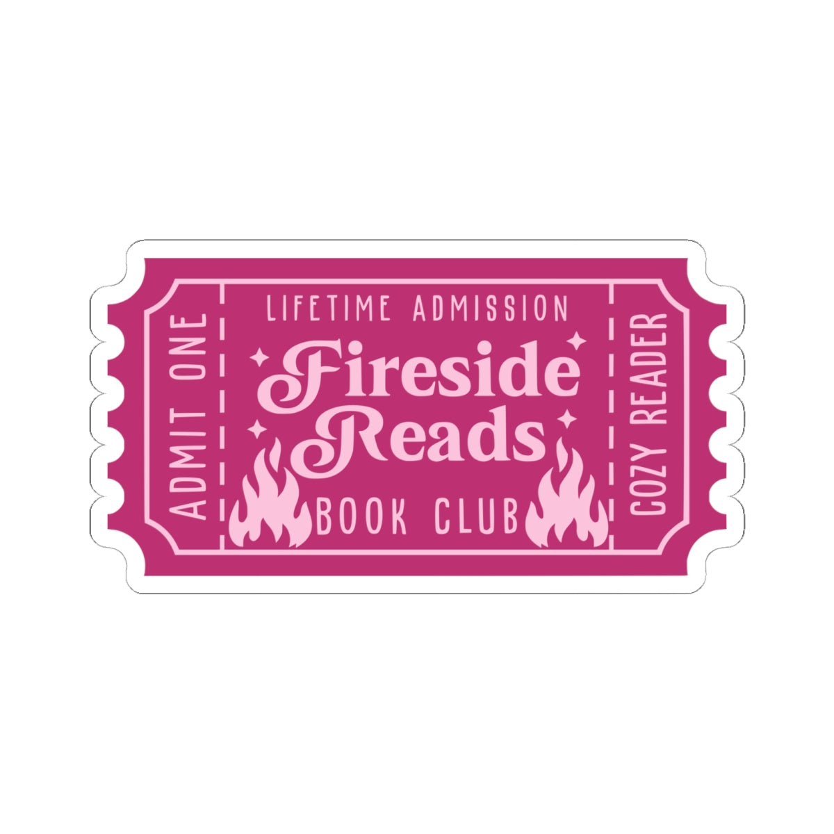 Fireside Reads Book Club Ticket Kiss-Cut Stickers (AVAILABLE ONLINE ONLY)