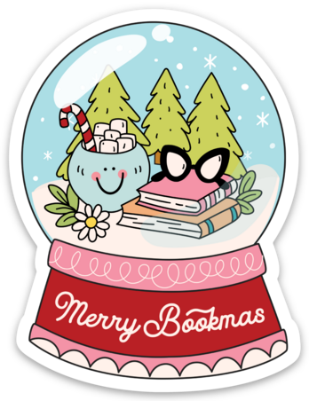 Merry Bookmas Waterproof, Weatherproof Vinyl Sticker