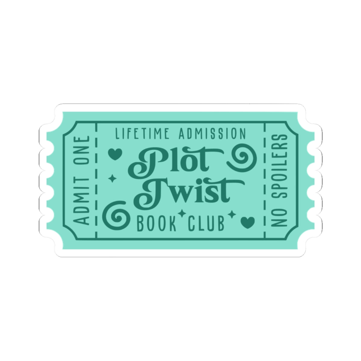 Plot Twist Book Club Ticket Kiss-Cut Stickers (Available Online Only)