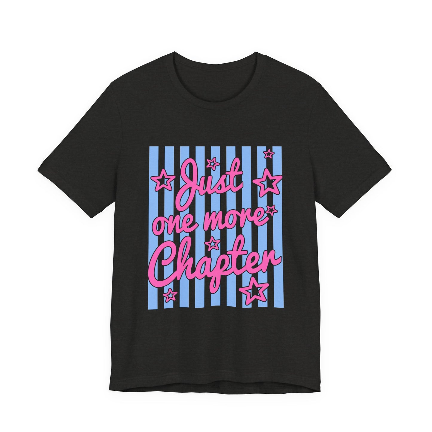 Just One More Chapter Tee — Coquette Blue & Pink Book Lover T-Shirt