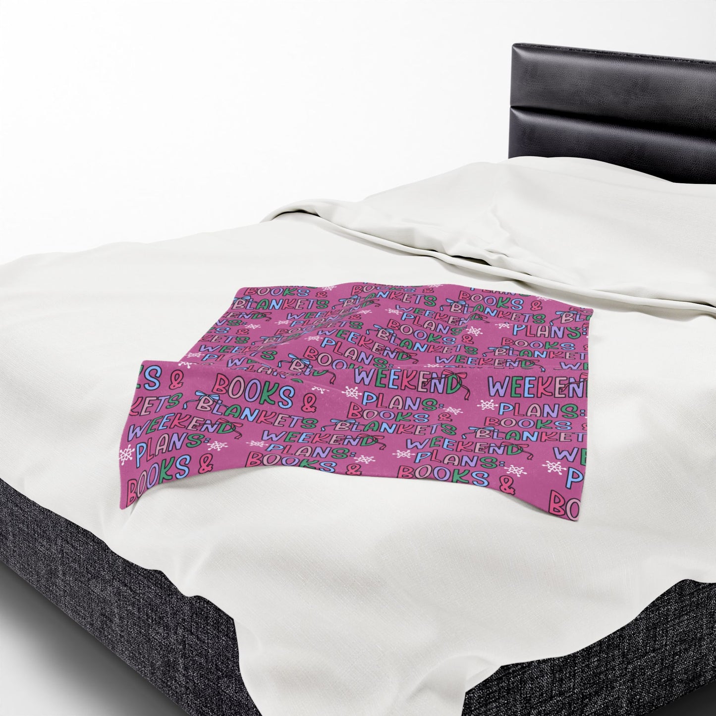 Weekend Plans: Books & Blankets Velveteen Plush Blanket (Available Online Only)