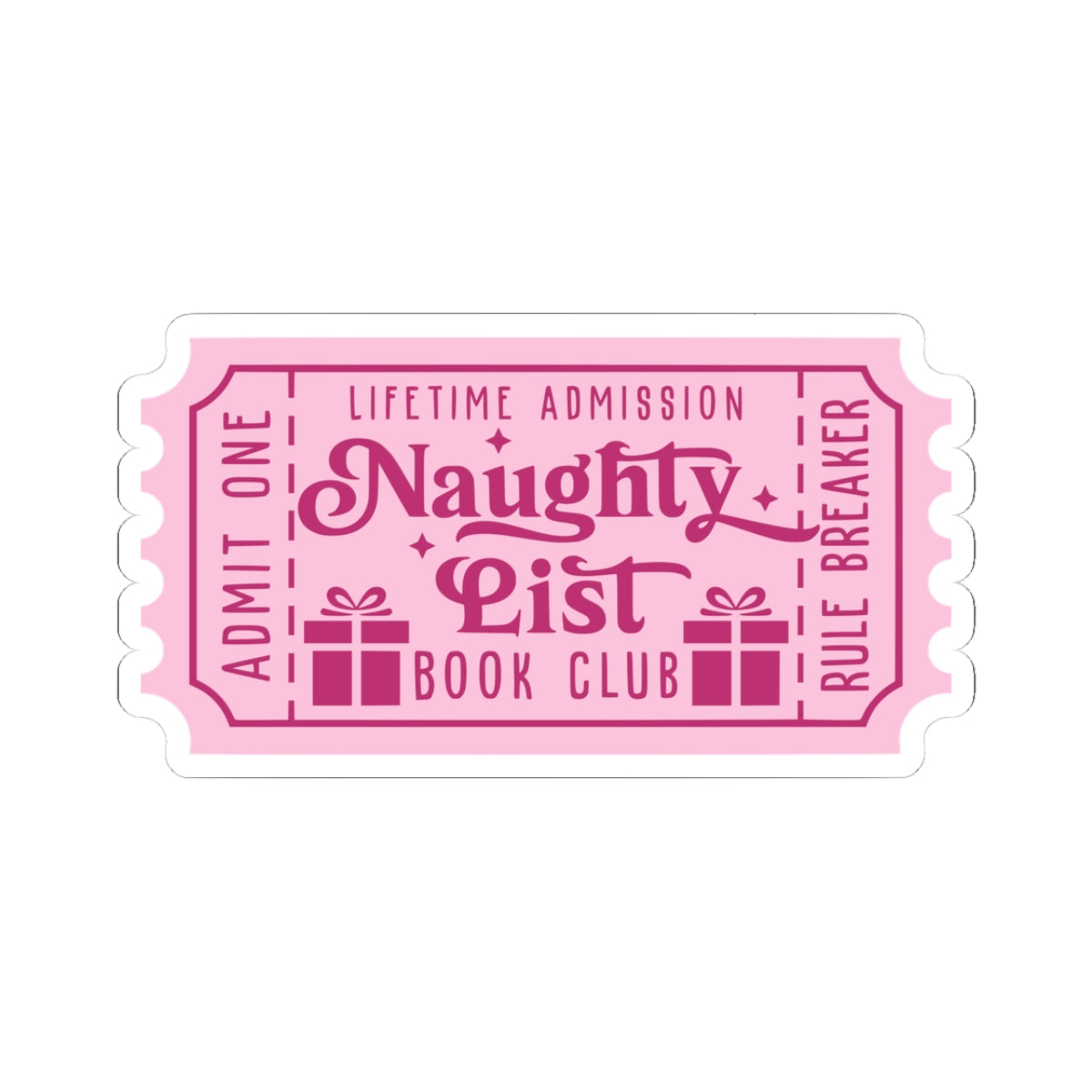 Naughty List Book Club Ticket Kiss-Cut Stickers (AVAILABLE ONLINE ONLY)