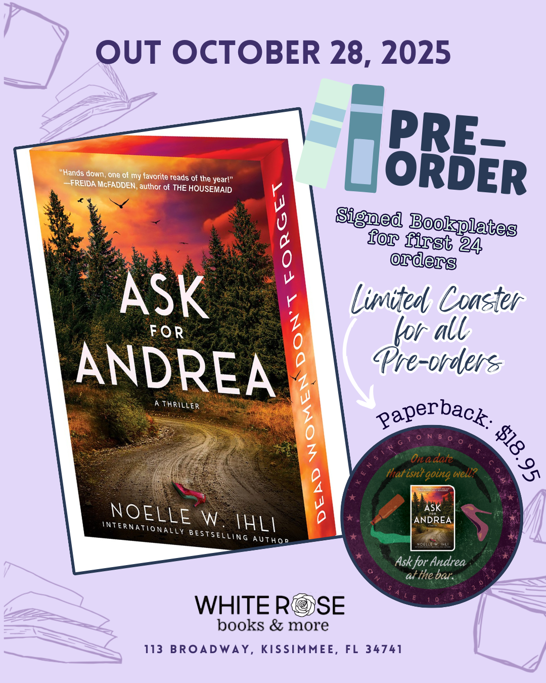 Pre-Order Ask for Andrea (Deluxe Stenciled Edges) by Noelle W. Ihli
