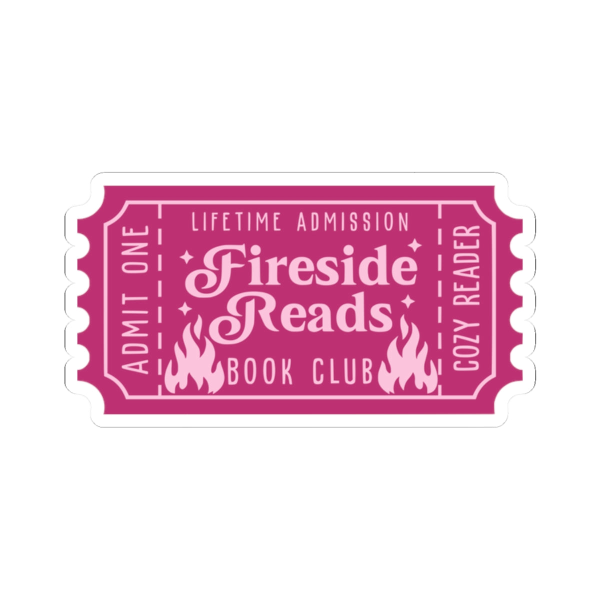 Fireside Reads Book Club Ticket Kiss-Cut Stickers (AVAILABLE ONLINE ONLY)