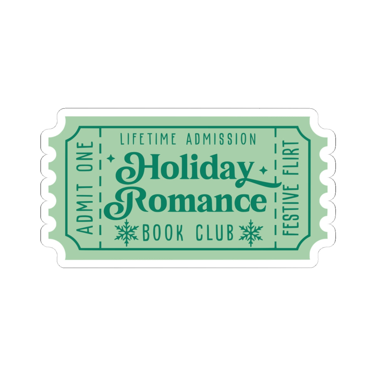 Holiday Romance Book Club Ticket Kiss-Cut Stickers (Available Online Only)