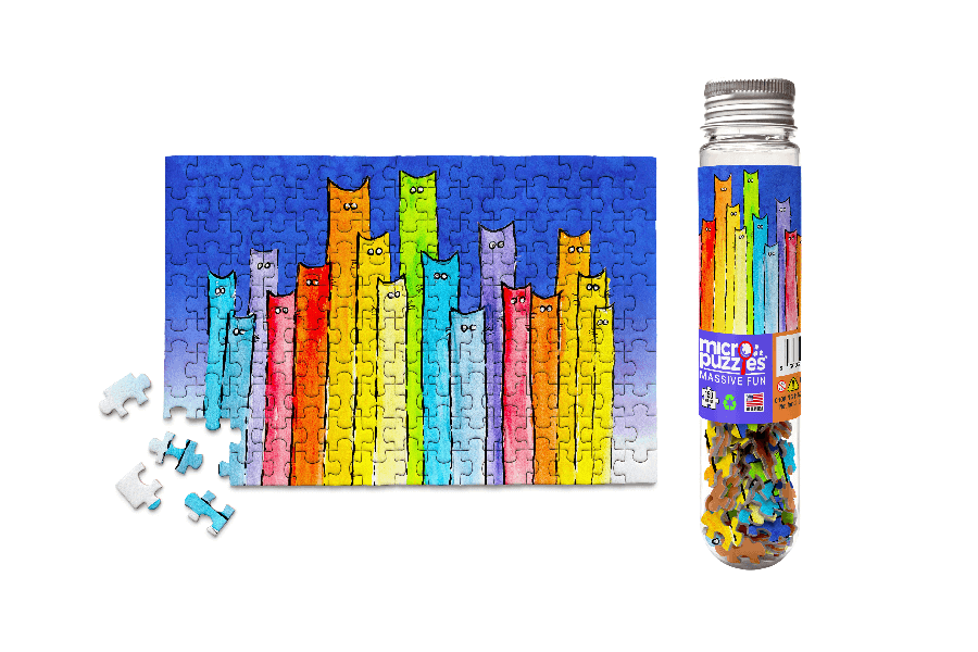 Micro Puzzles - A Pride of Cats Mini jigsaw puzzle gift for mom trend