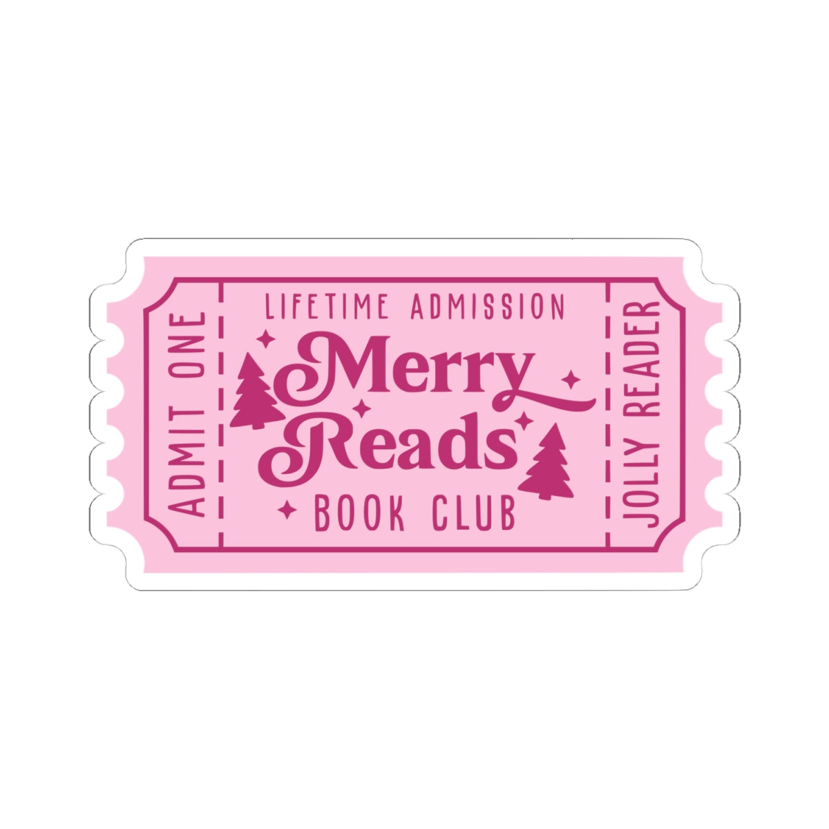 Merry Reads Book Club Ticket Kiss-Cut Stickers (AVAILABLE ONLINE ONLY)