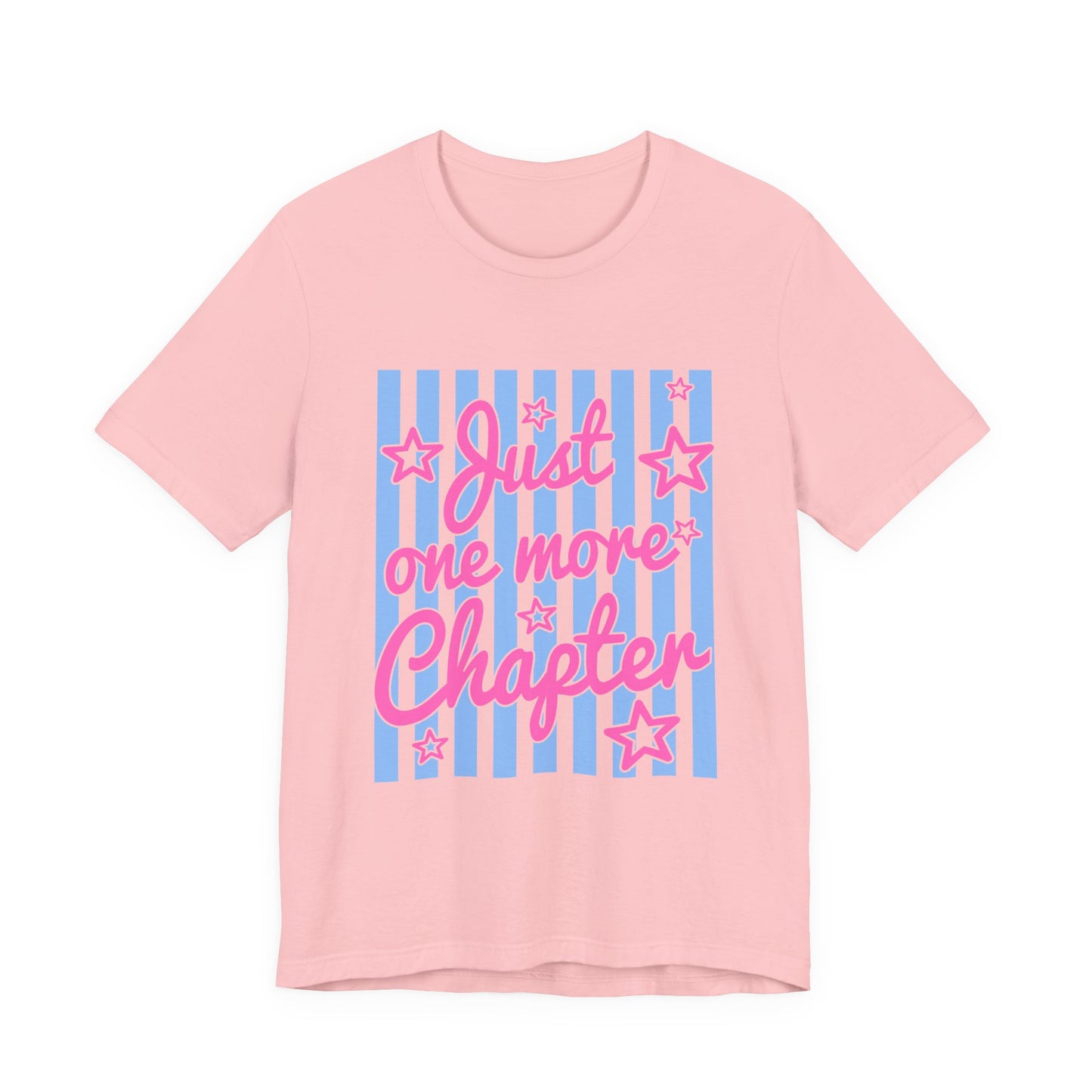 Just One More Chapter Tee — Coquette Blue & Pink Book Lover T-Shirt