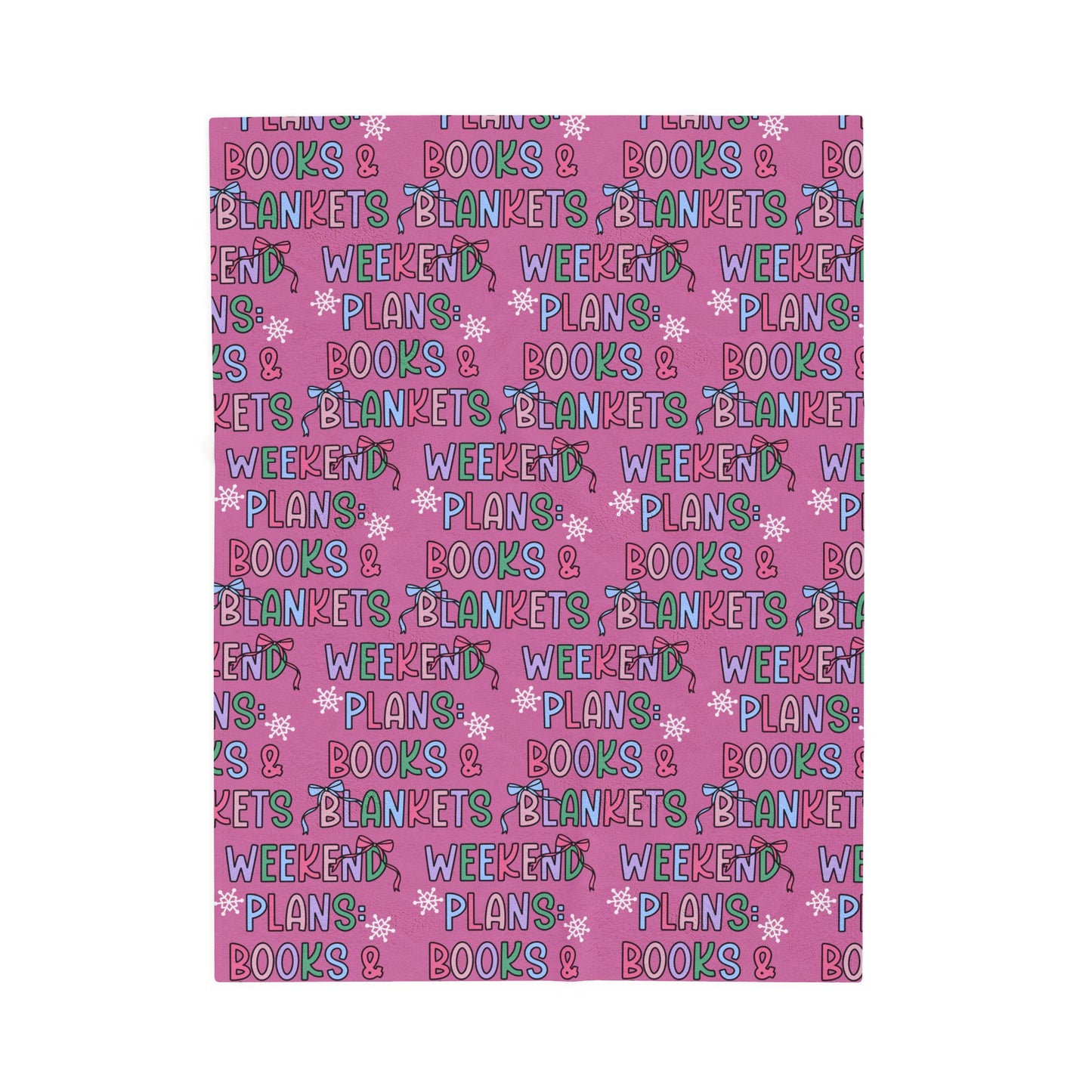 Weekend Plans: Books & Blankets Velveteen Plush Blanket (Available Online Only)