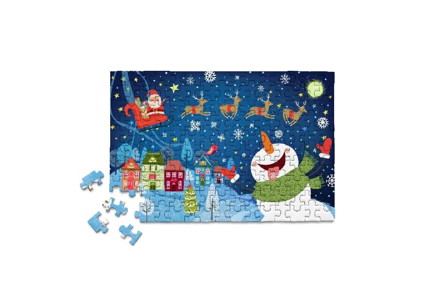 Micro Puzzles - Holidays - Here Comes Santa Claus Christmas Gifts Snowman